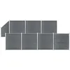 Image de Vidaxl - Ensemble De Clôture Wpc 7 Carré + 1 Incliné 1311x186 Cm Gris