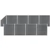 Image de Vidaxl - Ensemble De Clôture Wpc 8 Carré + 1 Incliné 1484x186 Cm Gris