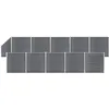 Image de Vidaxl - Ensemble De Clôture Wpc 10 Carré + 1 Incliné 1830x186 Cm Gris