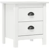 Image de Table De Chevet Hill Blanc 46x35x49,5 Cm Bois De Pin Solide