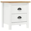 Image de Vidaxl Bedside Cabinet "hill" White 46x35x49,5 Cm Solid Pine Wood