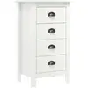 Image de Buffet Hill Blanc 46x35x80 Cm Bois De Pin Solide Vidaxl