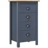 Image de Vidaxl Buffet Hill Gris 46x35x80 Cm Bois De Pin Solide