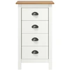 Image de vidaXL Sideboard Hill blanc 46x35x80 cm pin massif