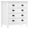 Image de Buffet Hill Blanc 79x40x80 Cm Bois De Pin Solide