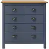 Image de vidaXL Sideboard Hill Gris 79x40x80 cm Pin massif