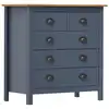 Image de Vidaxl Buffet Hill Gris 79x40x80 Cm Bois De Pin Solide