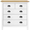 Image de vidaXL Sideboard Hill blanc 79x40x80 cm pin massif