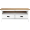 Image de vidaXL Armoire TV Hill Blanc 110x40x47 cm Pin massif