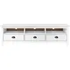 Image de vidaXL Armoire TV Hill Blanc 158x40x47 cm Pin massif