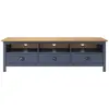 Image de vidaXL Armoire TV Hill Gris 158x40x47 cm Pin massif