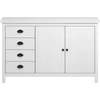 Image de vidaXL Sideboard Hill Blanc 130x40x80 cm Pin massif