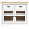 Image de vidaXL Sideboard Hill blanc 90x40x80 cm pin massif
