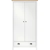 Image de vidaXL Armoire avec 2 portes Hill blanc 89x50x170 cm pin
