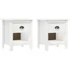 Image de Tables De Chevet 2 Pcs Hill 46x35x49,5 Cm Bois De Pin Solide Vidaxl