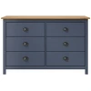 Image de vidaXL Sideboard Hill Gris 125x40x80 cm Pin massif