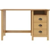 Image de vidaXL Bureau Hill avec 3 tiroirs 120×50×74 cm bois de pin