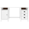 Image de vidaXL Bureau Hill blanc 150x50x74 cm pin massif