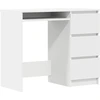 Image de vidaXL Bureau blanc 90x45x76 cm bois composite