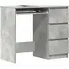 Image de vidaXL Bureau gris béton 90x45x76 cm Bois composite