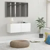Image de Meuble Tv Blanc 80x30x30 Cm Bois D'Ingénierie Vidaxl