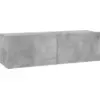 Image de vidaXL Armoire TV gris béton 100x30x30 cm Bois composite