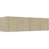 Image de Vidaxl - Meuble Tv Chêne Sonoma 120x30x30 Cm Bois D'Ingénierie