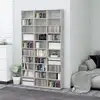 Image de Armoire À Cd Gris Béton 102x16x177,5 Cm Bois D'Ingénierie
