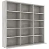 Image de Armoire À Cd Gris Béton 102x23x89,5 Cm Aggloméré