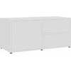 Image de vidaXL Armoire TV Blanc 80x34x36 cm Bois composite