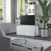 Image de Meuble Tv Blanc 80x34x36 Cm Bois D'Ingénierie Vidaxl