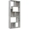 Image de Bibliothèque Gris Béton 67x24x161 Cm Aggloméré