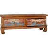 Image de vidaXL Armoire TV 110x35x40 cm teck vieux bois