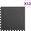 Image de Tapis De Sol 12 Pcs 4,32  Mousse Eva Noir Vidaxl