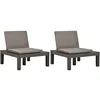 Image de Vidaxl - Chaises De Salon De Jardin Et Coussins 2pc Plastique Anthracite