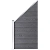 Image de vidaXL Kit de clôture WPC 1 carré + 1 pente 273x186 cm Gris