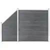 Image de Vidaxl - Ensemble De Clôture Wpc 1 Carré + 1 Incliné 273x186 Cm Gris
