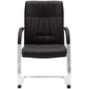 Image de vidaXL Chaise de bureau à piétement luge noir similicuir