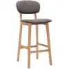 Image de vidaXL Tabouret de bar 2 pcs tissu gris clair