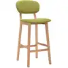 Image de vidaXL Tabouret de bar 2 pcs. Vert Tissu