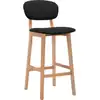 Image de vidaXL Tabouret de bar 2 pcs. noir tissu