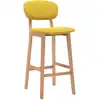 Image de vidaXL Tabouret de bar 2 pcs. jaune moutarde Tissu