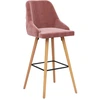 Image de vidaXL Tabouret de bar 2 pcs velours rose
