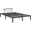 Image de Cadre De Lit Sans Matelas Noir Métal 120x200 Cm Vidaxl