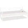Image de Vidaxl Cadre De Lit De Jour Sans Matelas Blanc Métal 90x200 Cm
