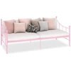 Image de vidaXL Cadre de lit de jour Rose Métal 90×200 cm