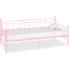 Image de Cadre De Lit De Repos Sans Matelas Rose Métal 90x200 Cm Vidaxl