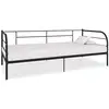 Image de Cadre De Lit De Repos Sans Matelas Noir Métal 90x200 Cm Vidaxl