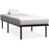 Image de Base De Base En Métal Noir Lit Classique Lit Diverses Dimensions Taille : 90x200 Cm