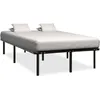 Image de Cadre De Lit Sans Matelas Noir Métal 160x200 Cm Vidaxl
